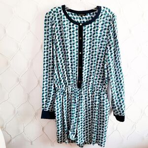 Juicy Couture Romper • 100% Silk • Elastic Waist • Button Down • Large